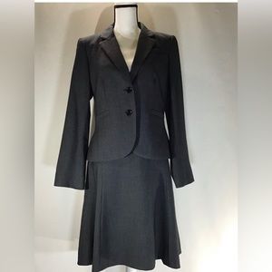 Calvin Klein Gray A Line Skirt & Pant Suit